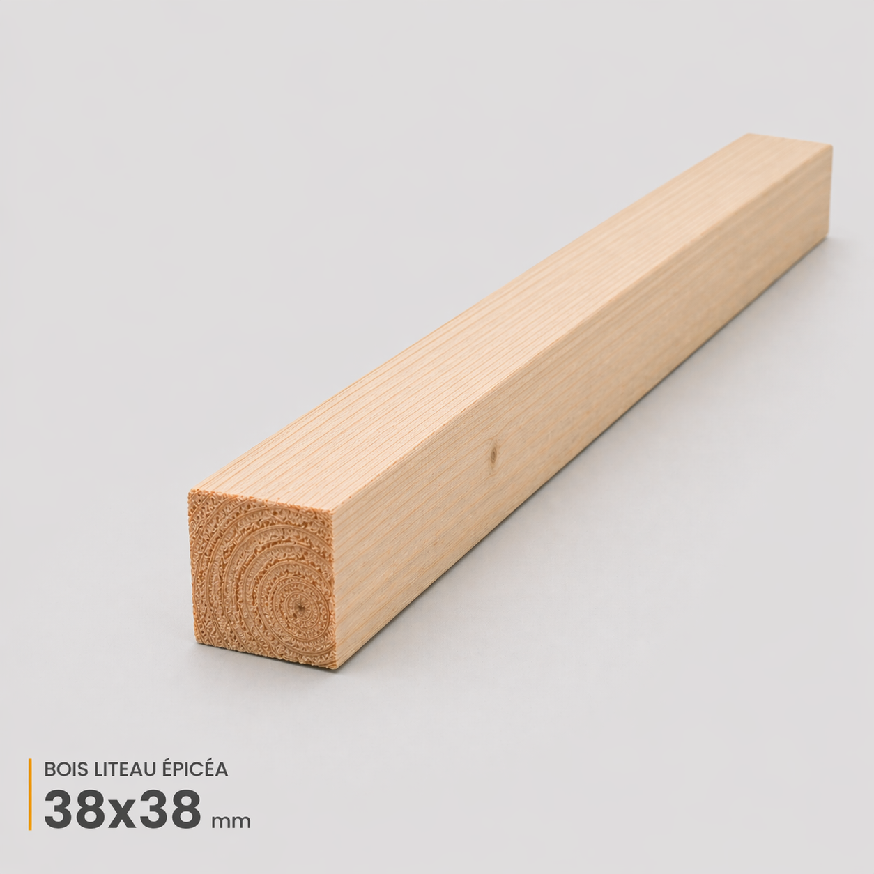 Bois Liteau Épicéa Traité 38x38 mm - 4 m
