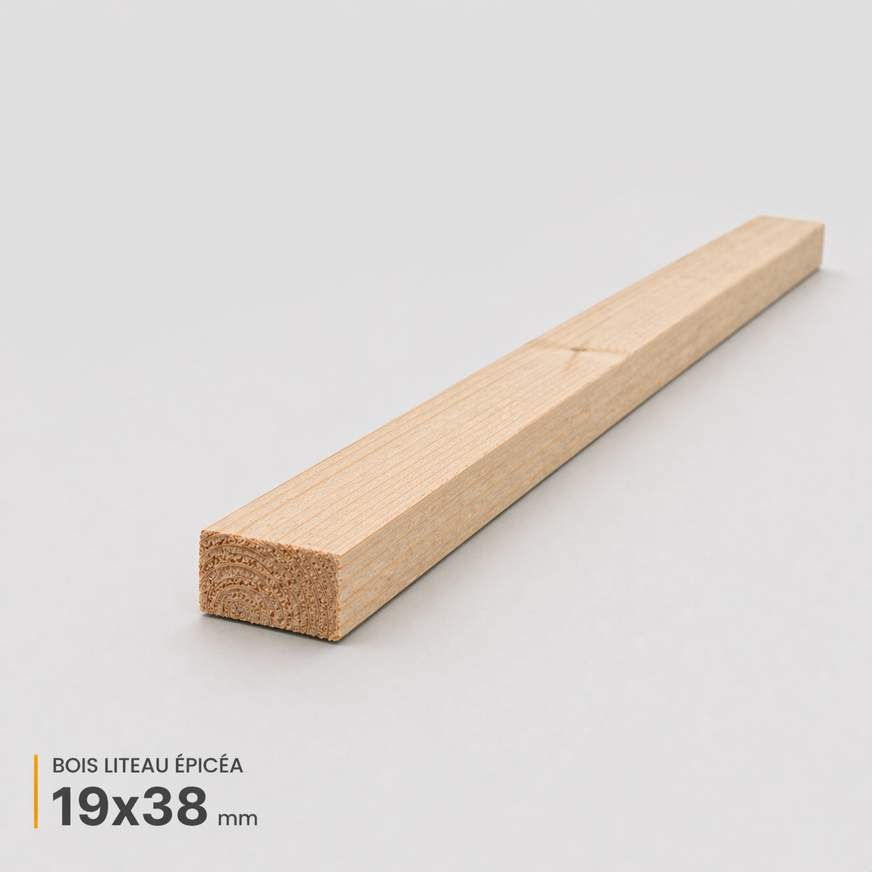 Bois Liteau Épicéa Traité 19x38 mm - 5 m