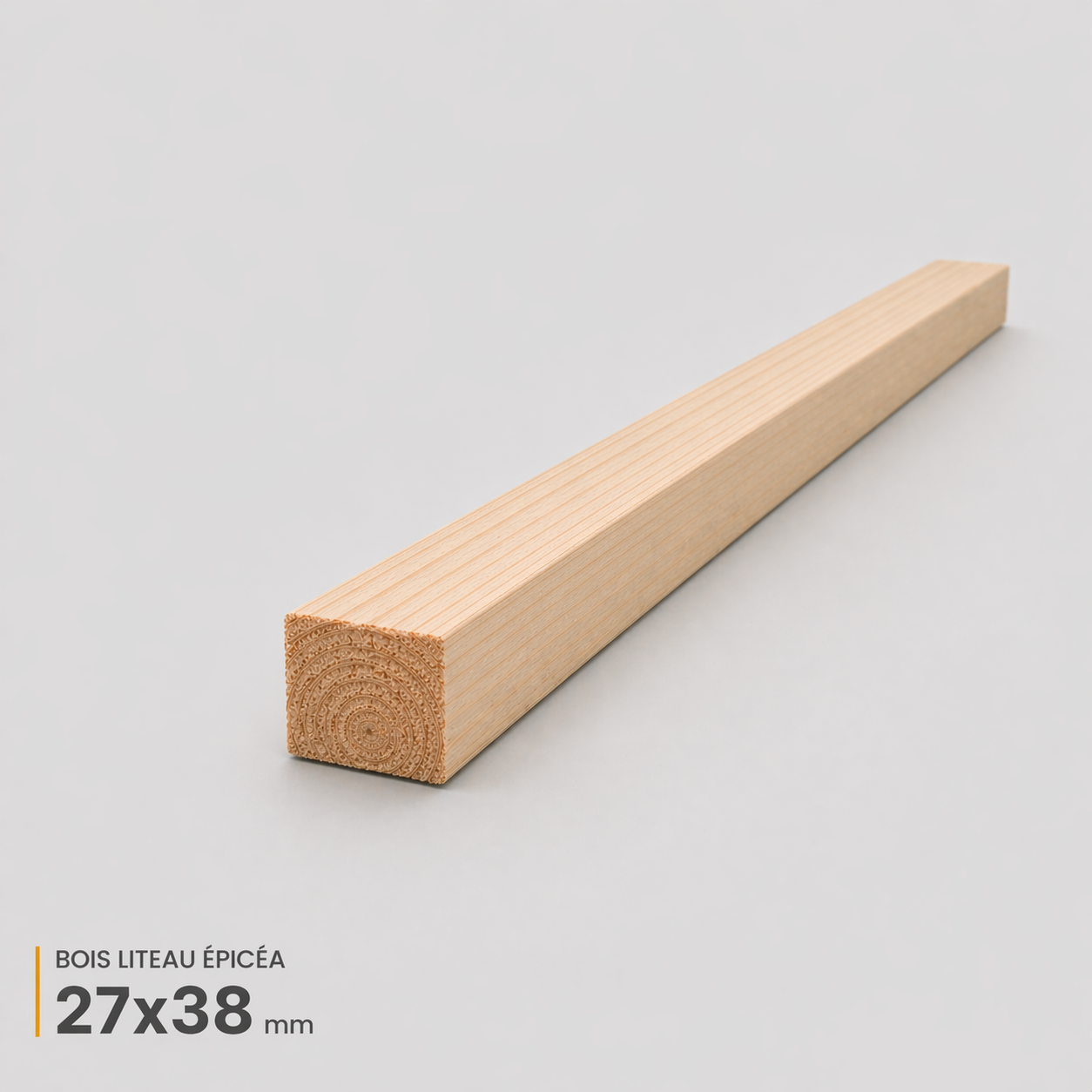 Bois Liteau Épicéa Traité 27x38 mm - 5 m