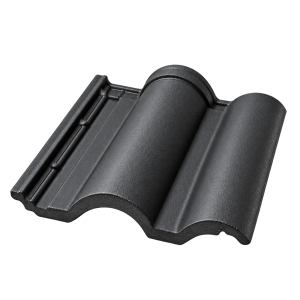 TUILE DOUBLE ROMANE  NOIR DR02001